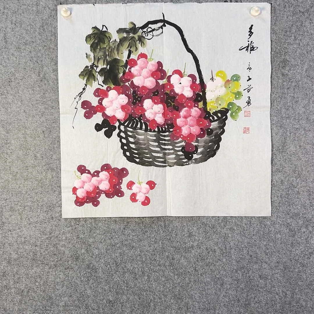 国画258 牡丹之花之叶的颜色与花色