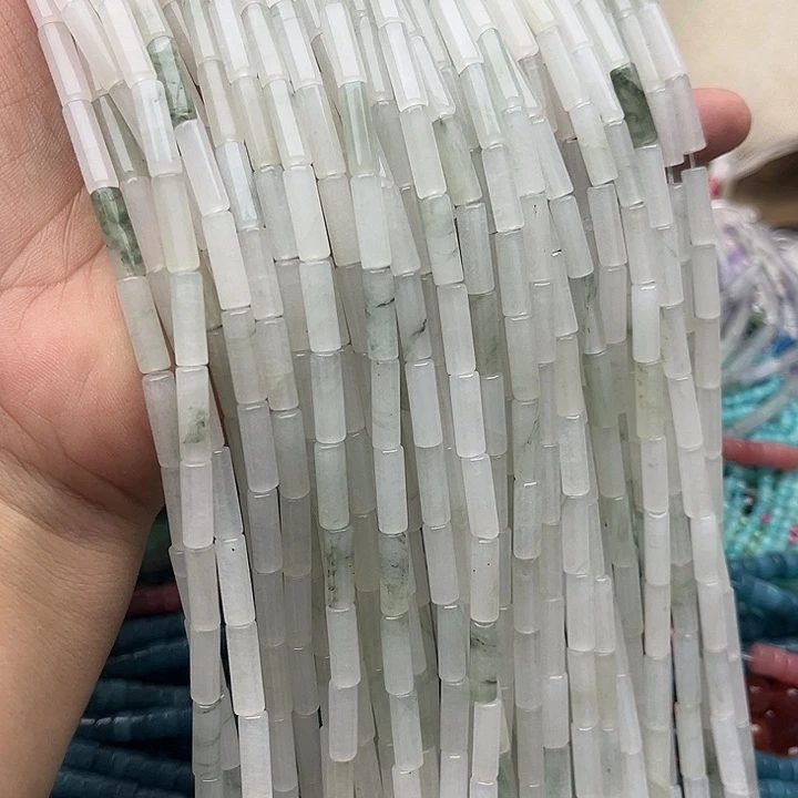 玛瑙/玉髓未镶嵌珠宝半成品一条4/13mm天山翠管珠