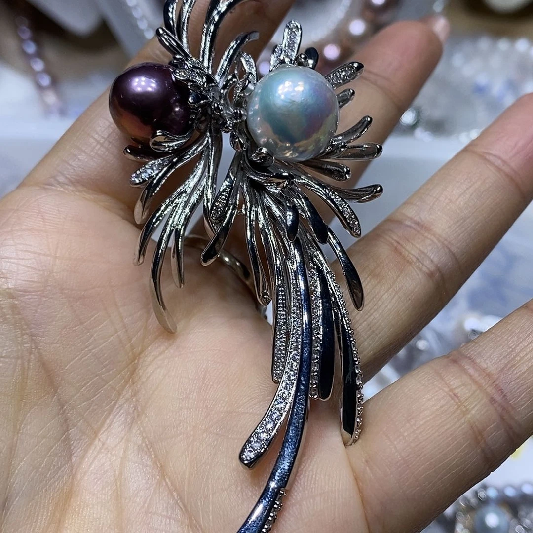 淡水珍珠耳钉未镶嵌