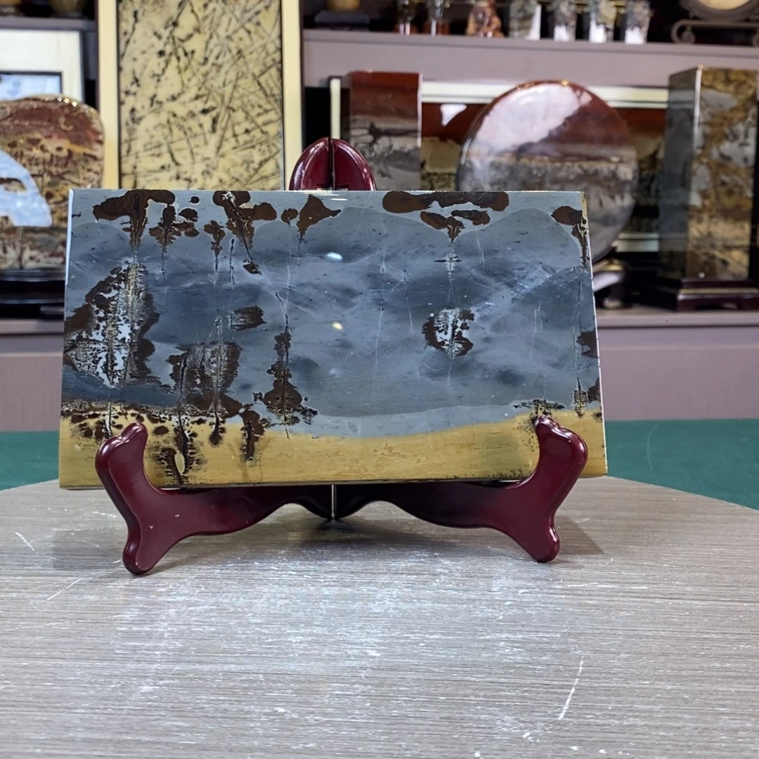 石材广西国画石草花石