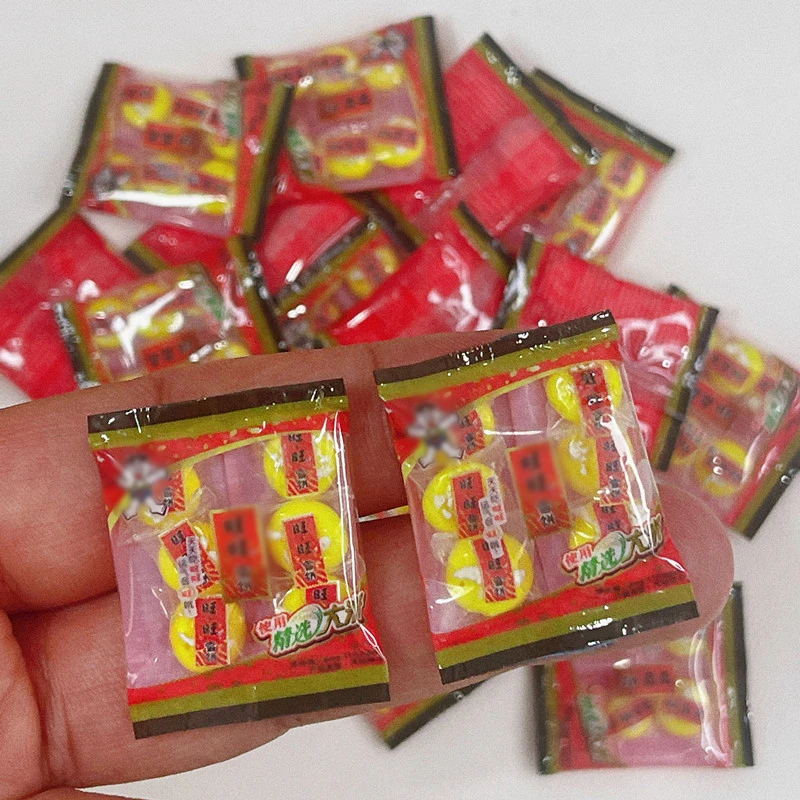 迷你小玩具微缩食玩仿真东西娃娃屋超市零食模型雪饼不能吃摆件