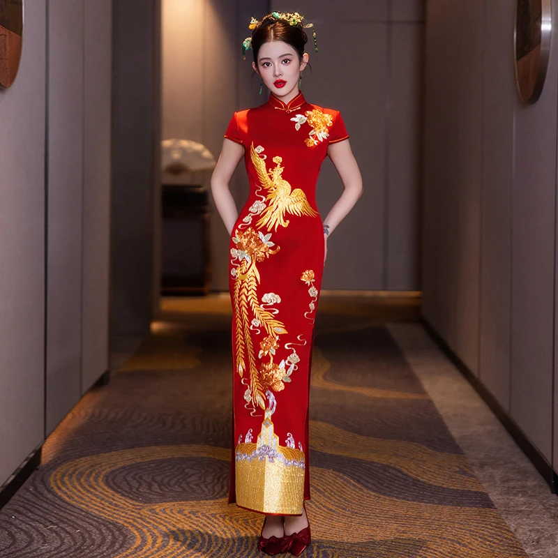 敬酒服旗袍夏季秀禾服婚服2025新款高端中式新娘嫁衣修身订婚礼服