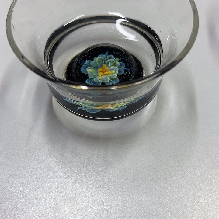 黑金蓝花主人杯一只装