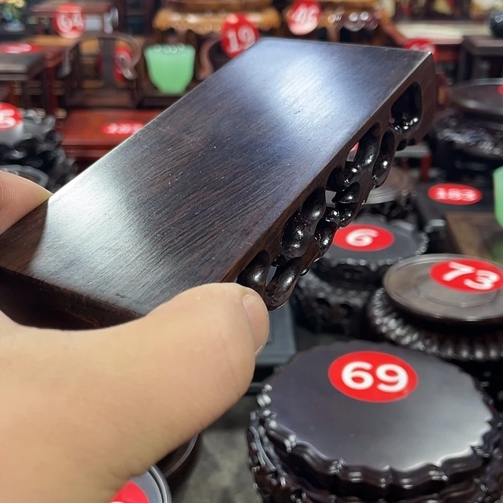 琉璃手工艺品红木底座工艺品15