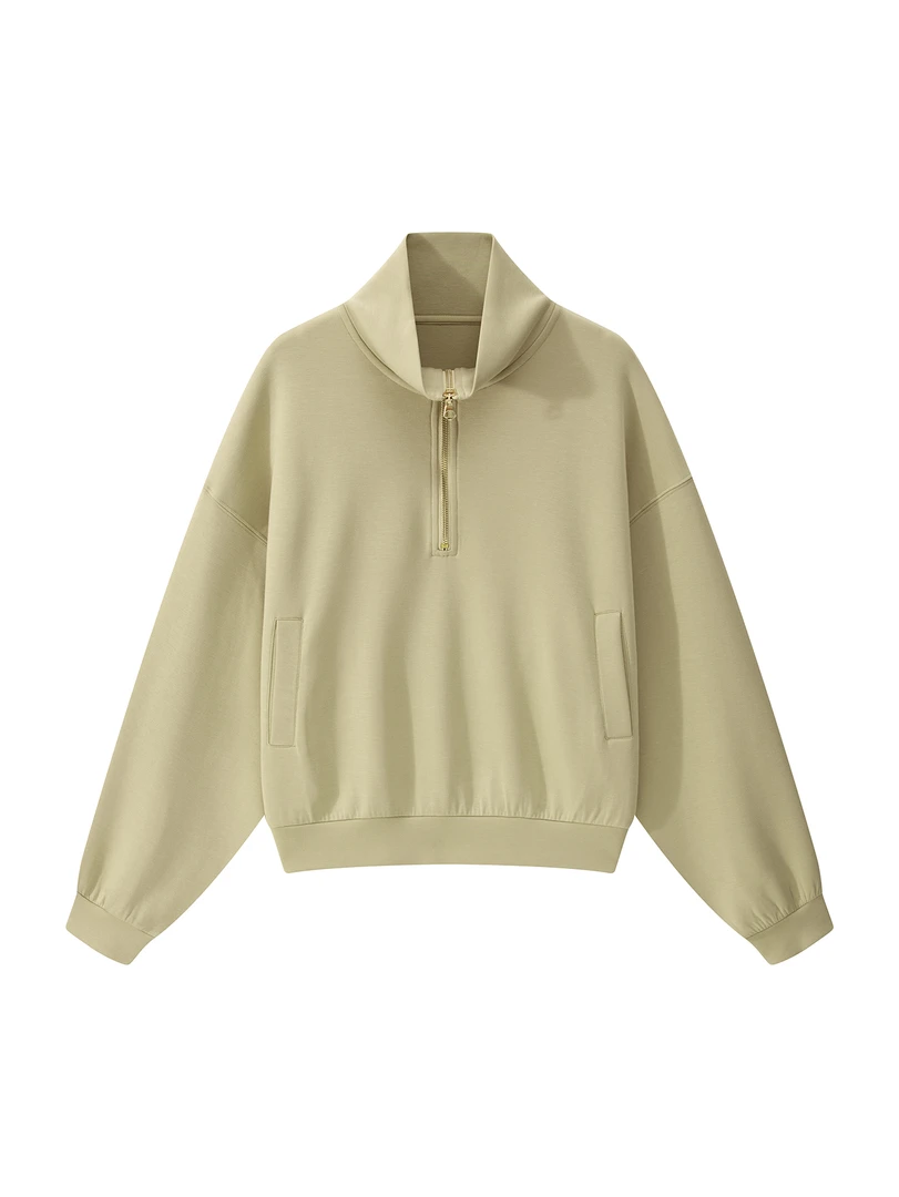 套头修身卫衣多巴胺早秋运动休闲半拉链百搭卫衣