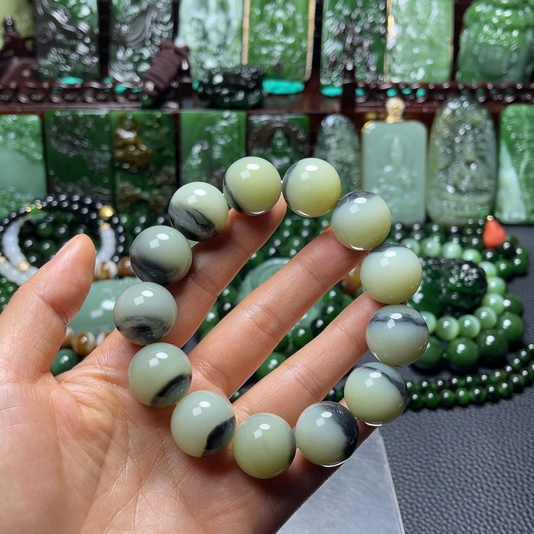 @***@和田玉未镶嵌手链