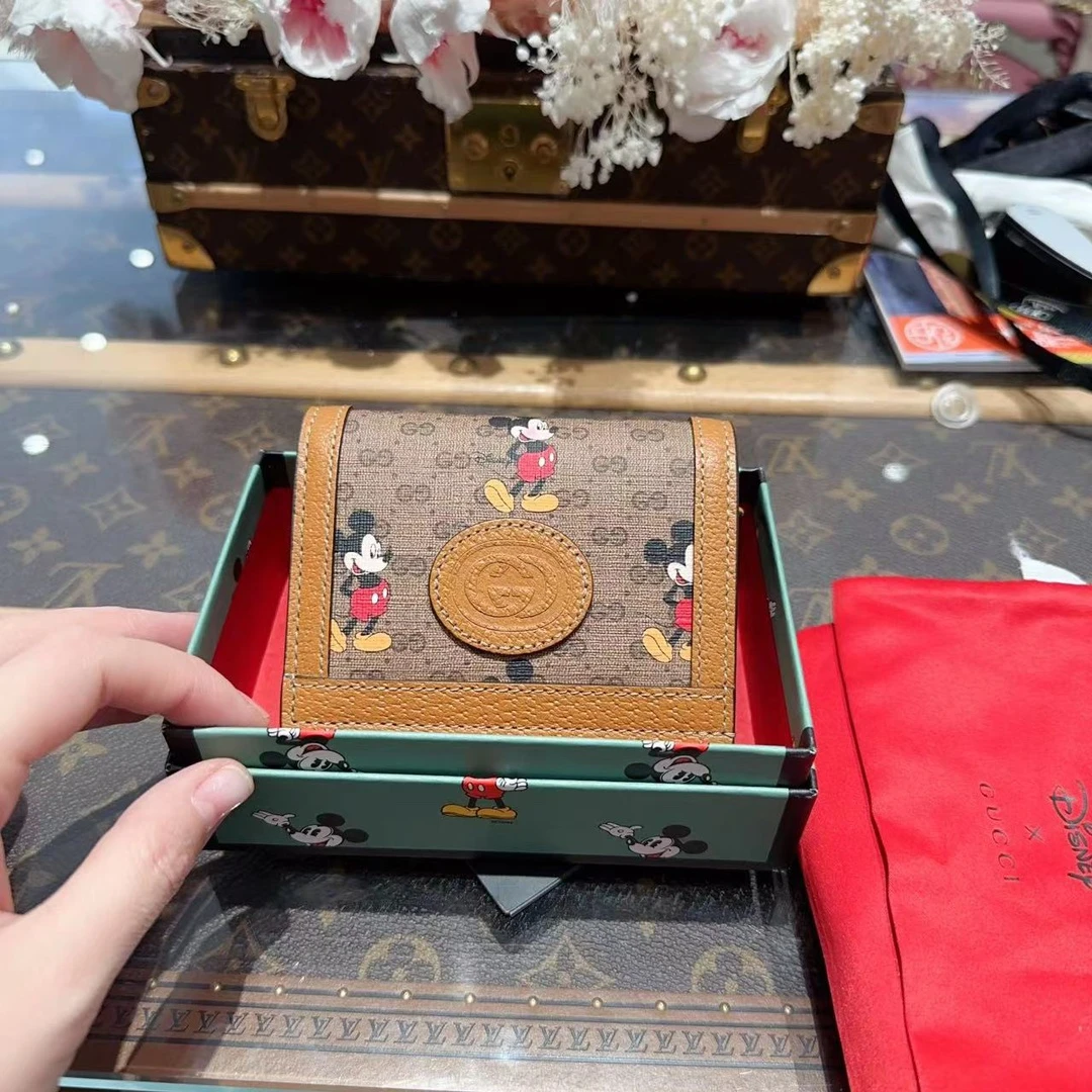 99新 GUCCI/古驰 Gucci x 迪士尼 限量合作款 短款钱包