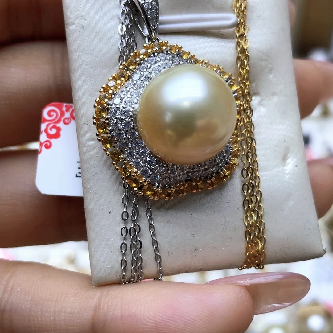 海水珍珠颈饰银S925镶嵌