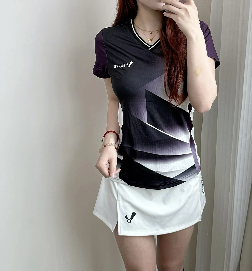 BGOVS韩国2025夏季新品羽毛球服男女速干吸汗运动短袖情侣短袖T