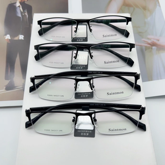 20付新款男士平光商务眼镜框款式多高品质眼镜架半框黑色黑框方框