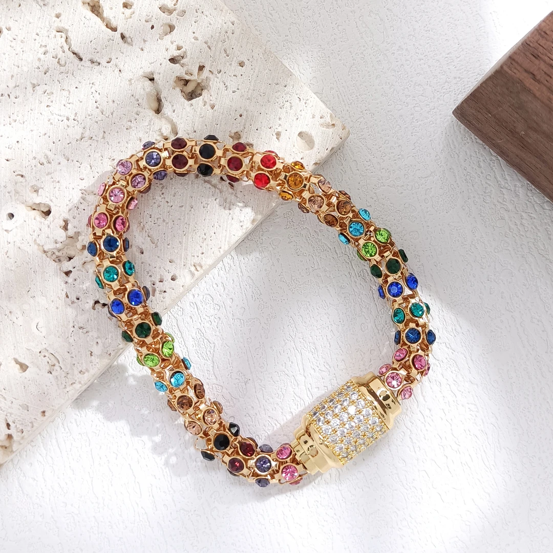 铜合金合成锆石手链 PY-51297 （短款）手链时尚百搭欧美轻奢