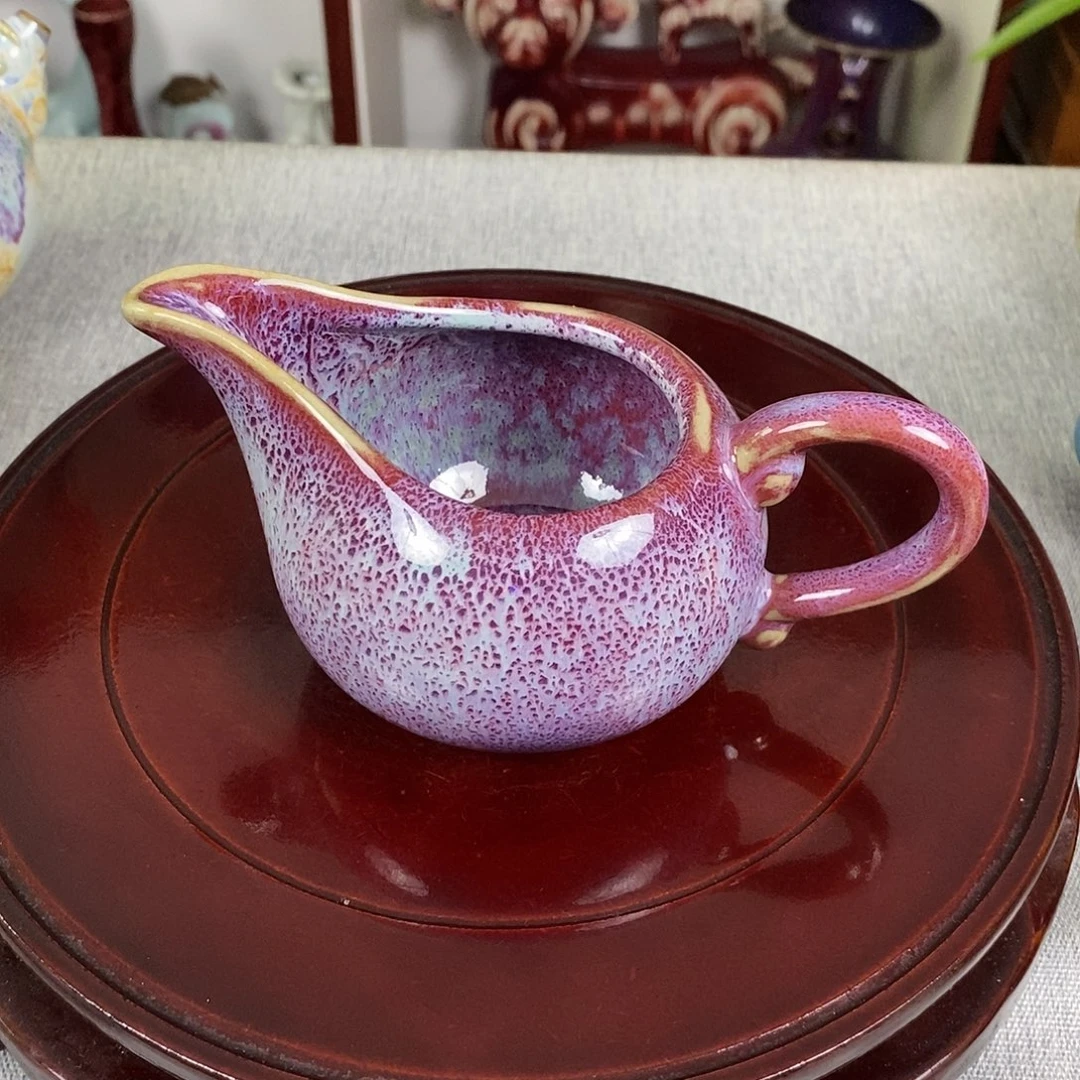 杯钧瓷茶杯公道杯高温窑变