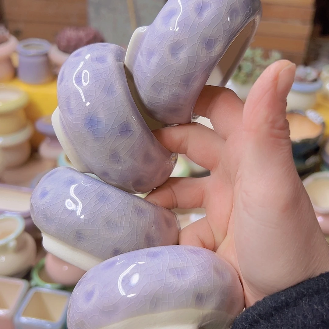 红陶陶瓷花盆当场满12包邮