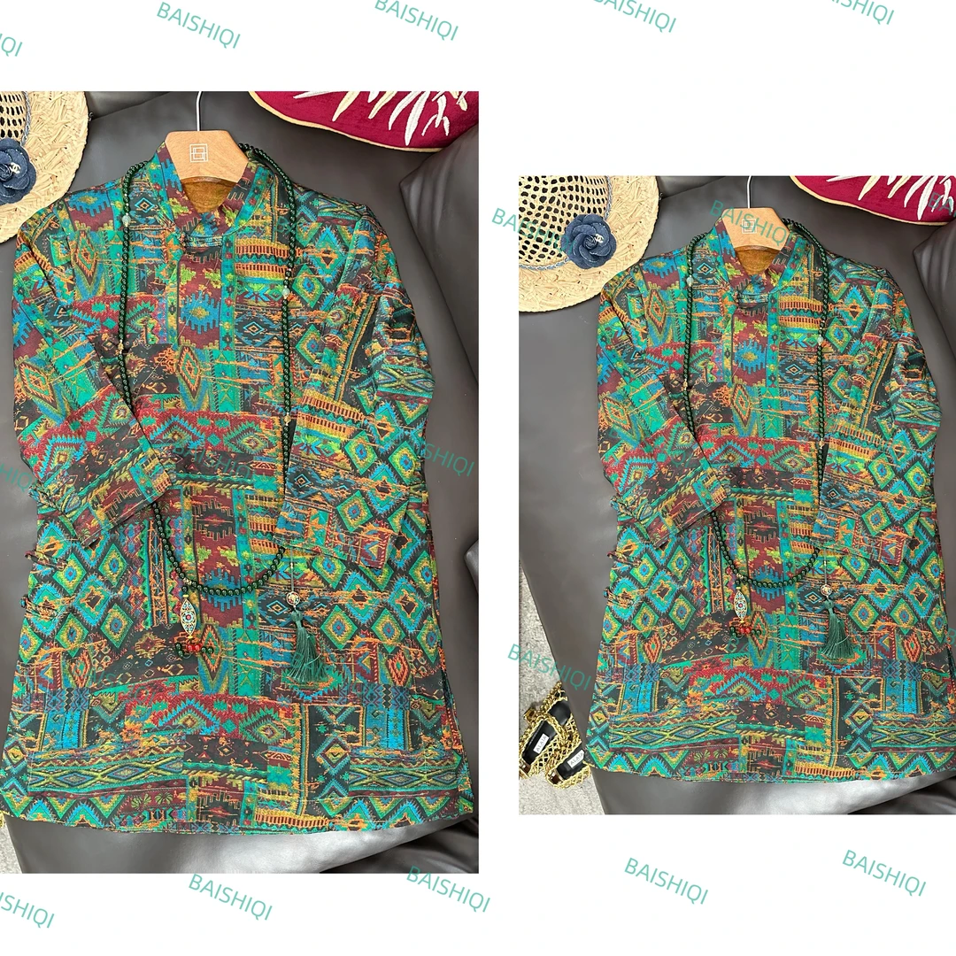 BAISHIQI【苗彩】NEW 新中式国风盘扣上衣B03120