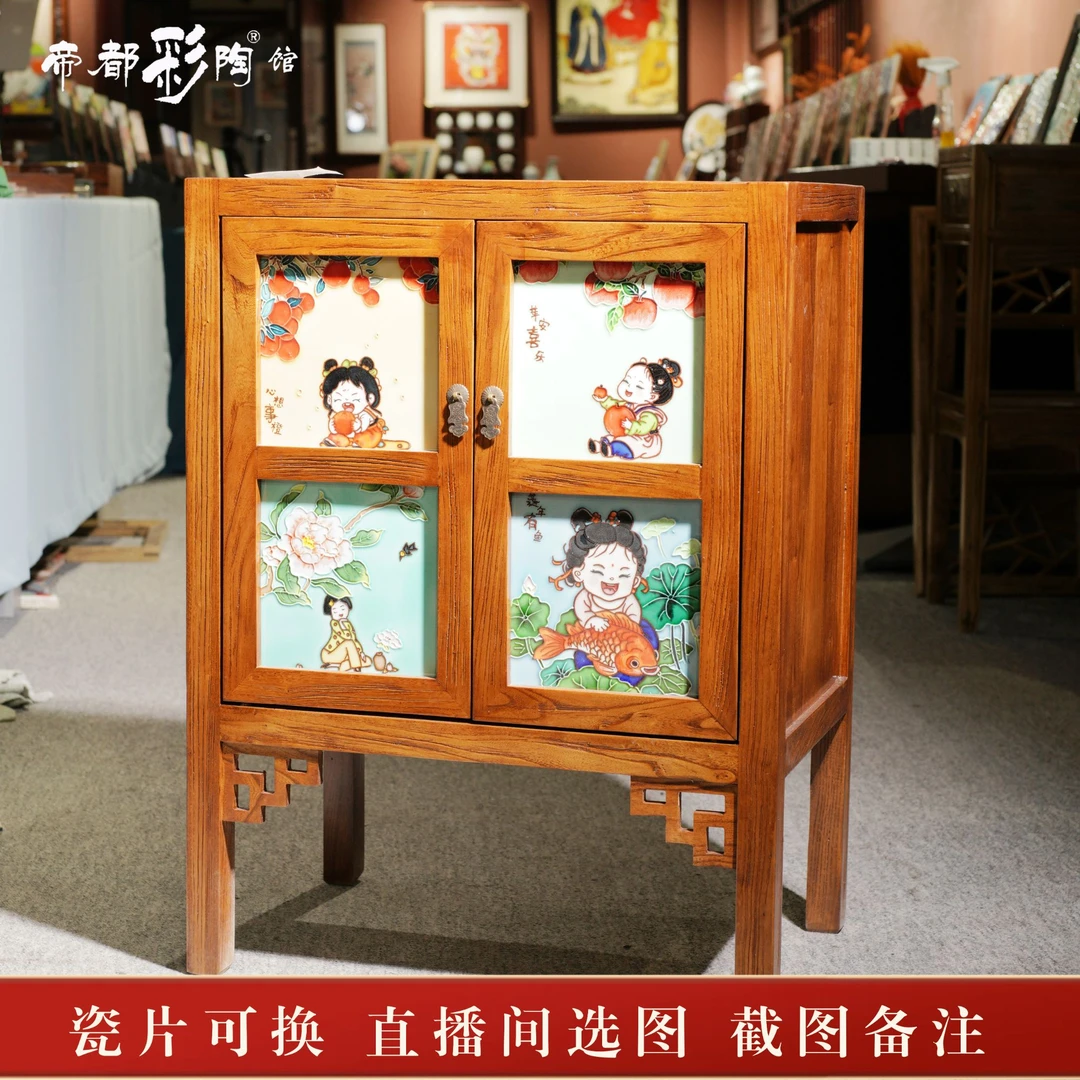 实木复古玄关柜加宽简约卧室床边柜收纳柜餐边柜储物柜