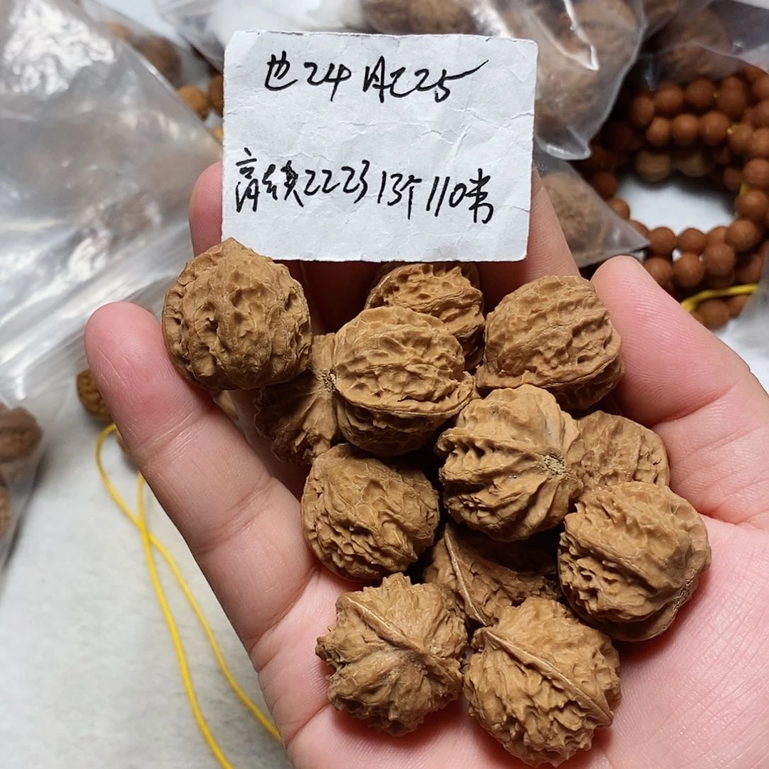 核桃手串/手链h**h平底八棱龙脊单圈