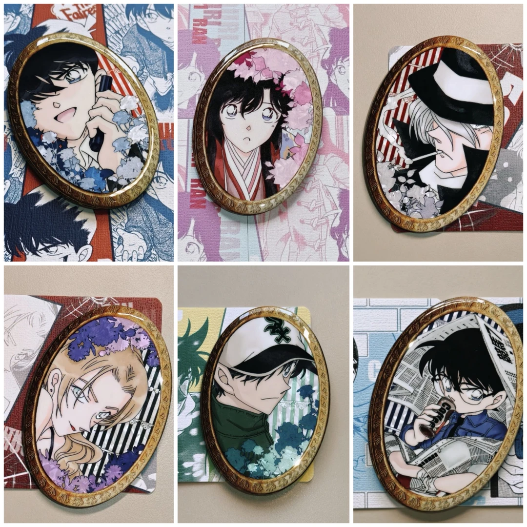 新人（拍一拆二） 混池盲抽名侦探柯南椭圆异型吧唧徽章胸针