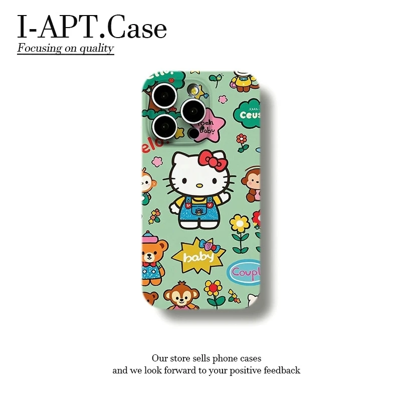 小熊KT猴子公仔花菲林软壳适用iPhone苹果16手机壳华为oppo小米vi