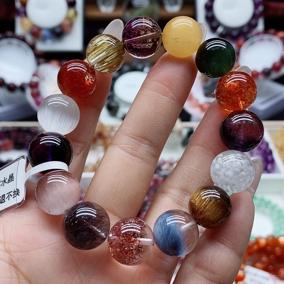 水晶手链未镶嵌极品多宝