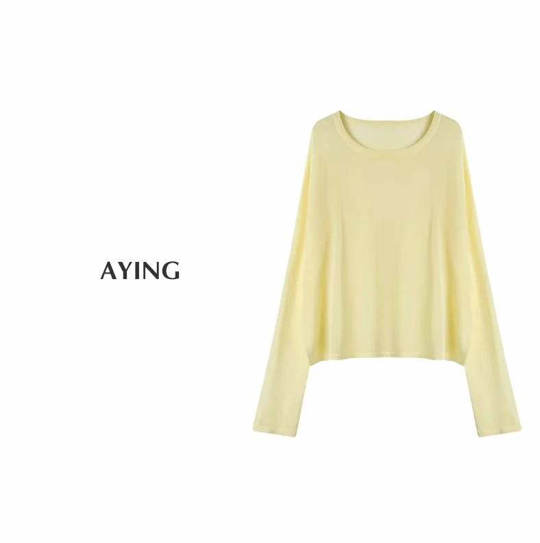 AYING   女士   轻奢高级极简百搭慵懒长袖罩衫上衣