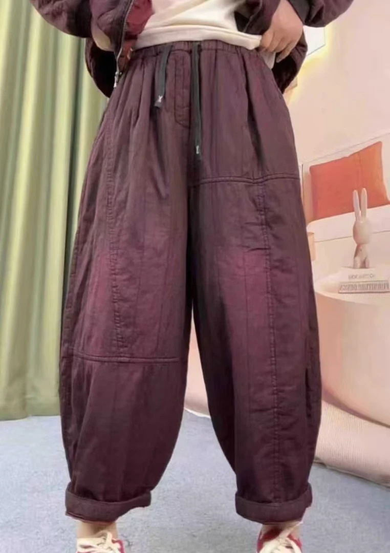 2512时尚百搭炒色加棉休闲裤