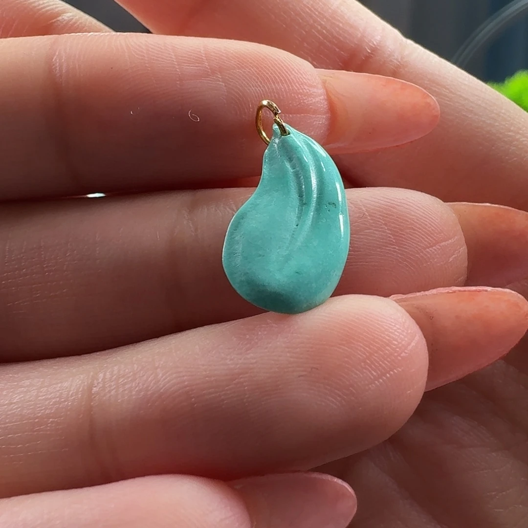 绿松石未镶嵌吊坠(不含链)羽毛