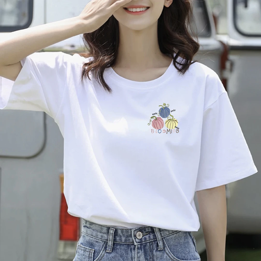 【宠粉福利】LY1上新女款时尚休闲百搭夏季潮流春夏t恤圆领印花短