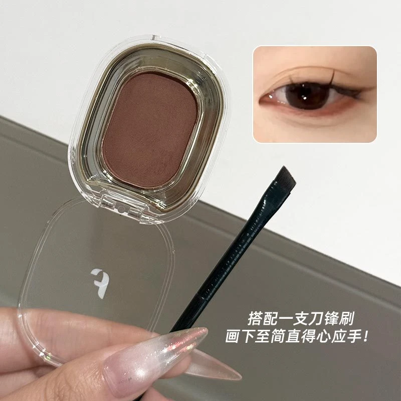 日常素颜裸妆~低饱和干枯玫瑰茶冻单色眼影防水防晕染细闪眼妆女