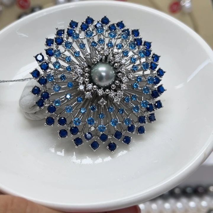 胸针未镶嵌海水珍珠大溪地10-11mm1号