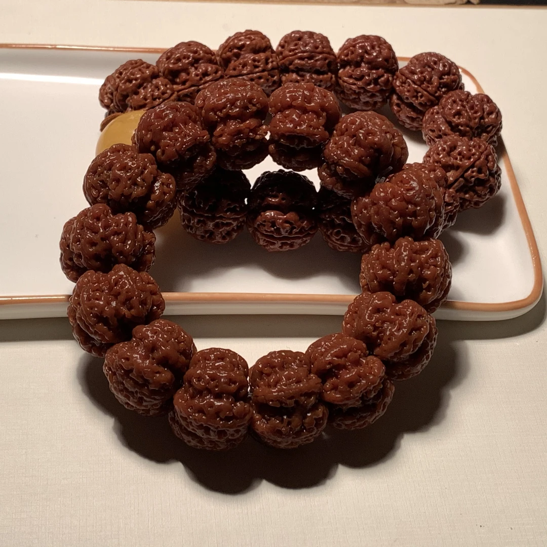 【经典雪花扇面】珍藏定制6瓣雪花扇面粗大龙脊尼泊尔大金刚菩提子