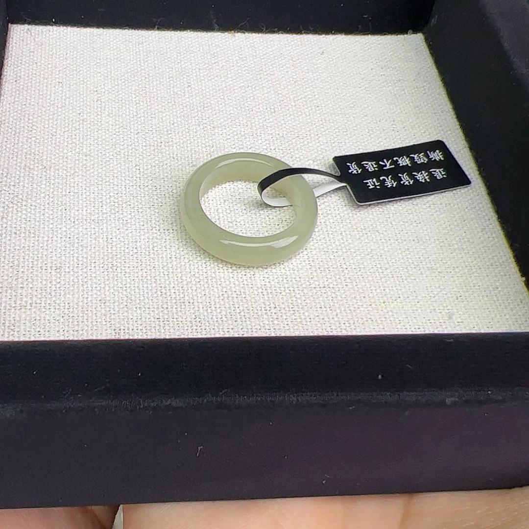 和田玉戒指未镶嵌M****a17号浅晴