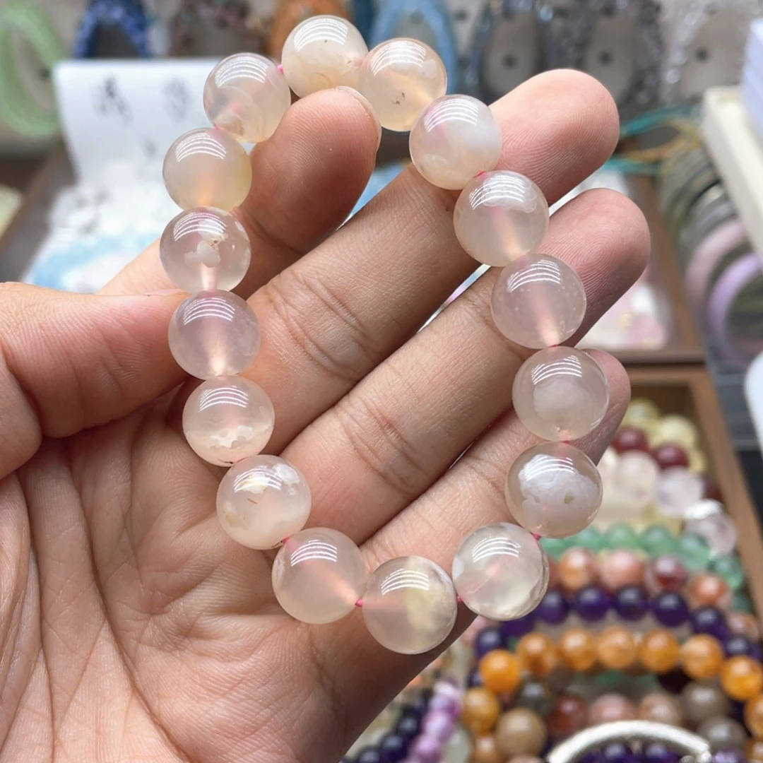 手链未镶嵌烟晶12.8咪樱花玛瑙