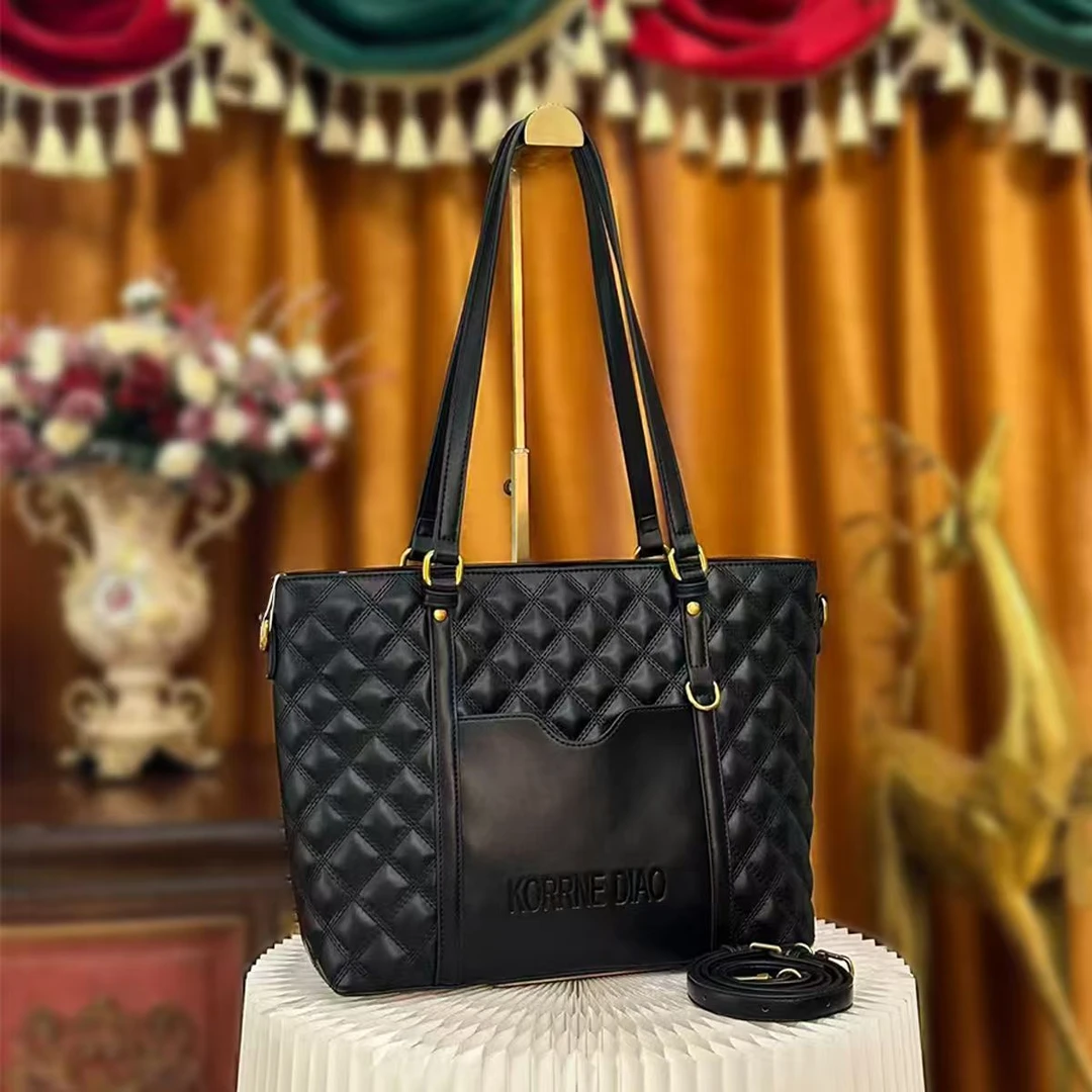 【小颜定制】新款简约大容量托特包单肩妈咪包时尚百搭斜挎包8563#