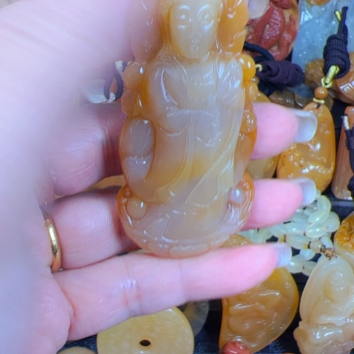 石英质玉（黄龙玉）未镶嵌笔搁