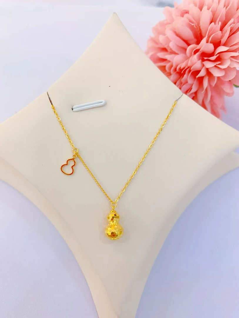 足金999时尚葫芦项链3.72g