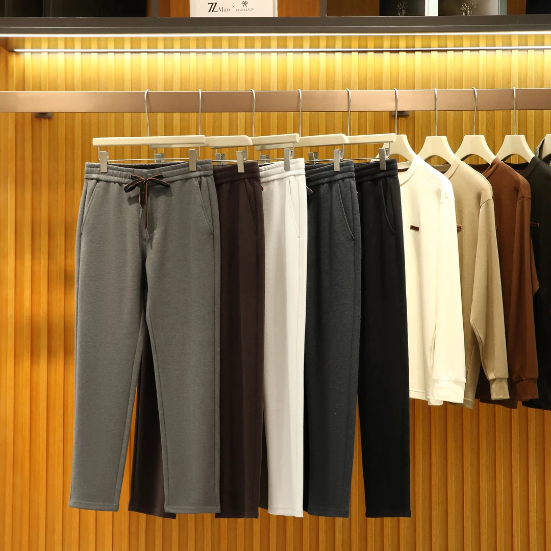 意式高奢 臻贵美学早春男士羊毛混纺保暖轻商务通勤百搭休闲裤