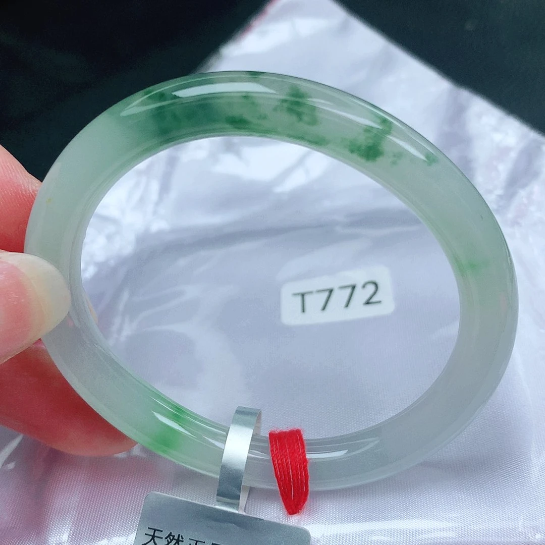 【闪购商品】未镶嵌手镯翡翠缅甸天然a货翡翠54贵妇