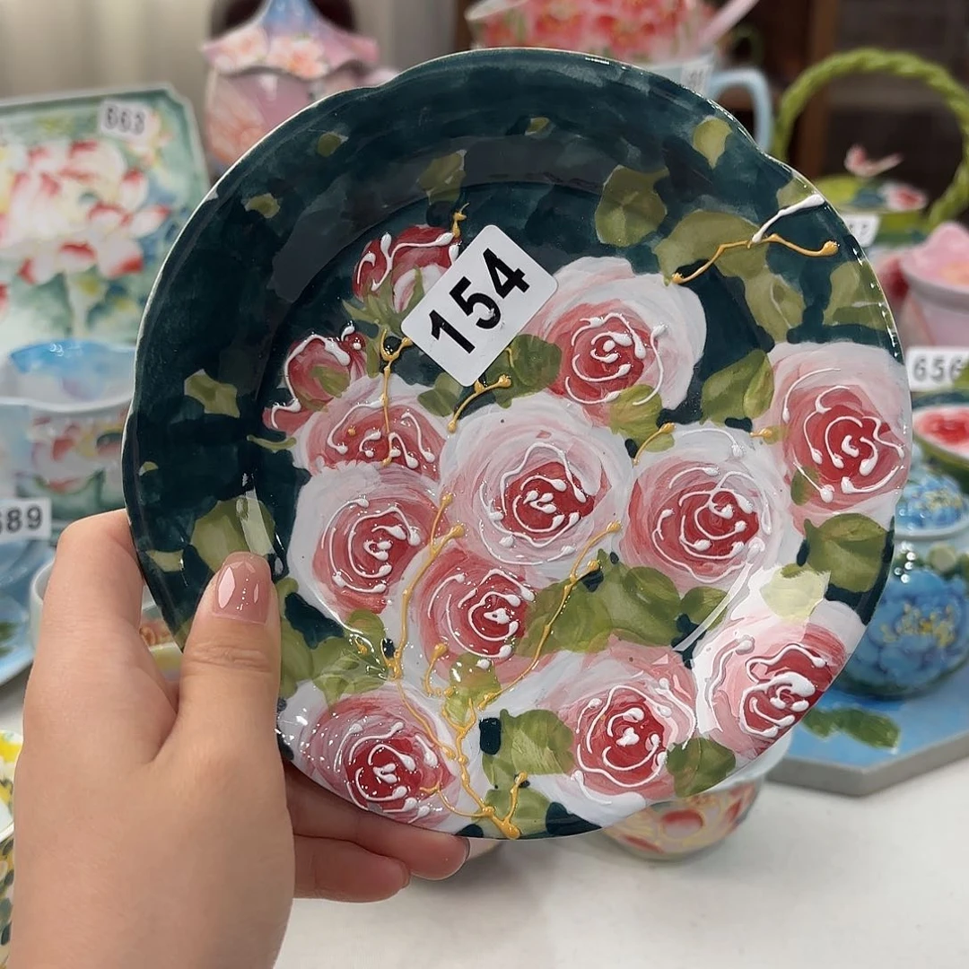 落***希景德镇手绘高温釉下彩陶瓷茶具