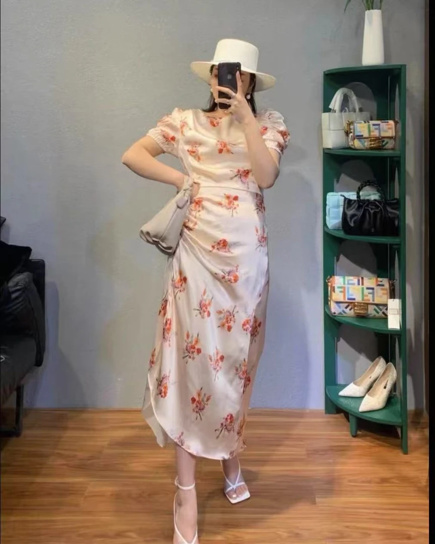 【卡夫T妮】NN237-时尚女装新款设计感连衣裙印花