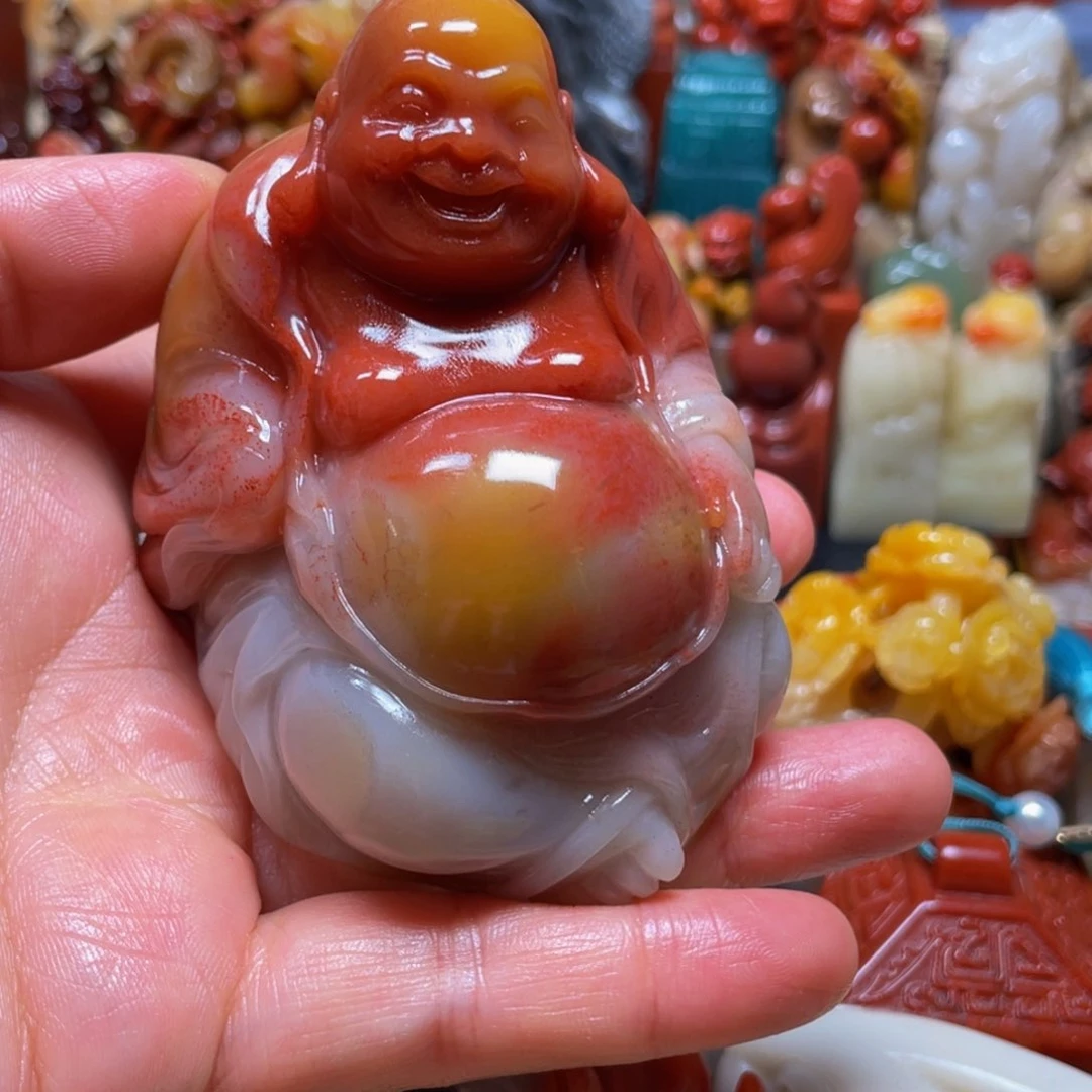 昌化石印石精美芙蓉