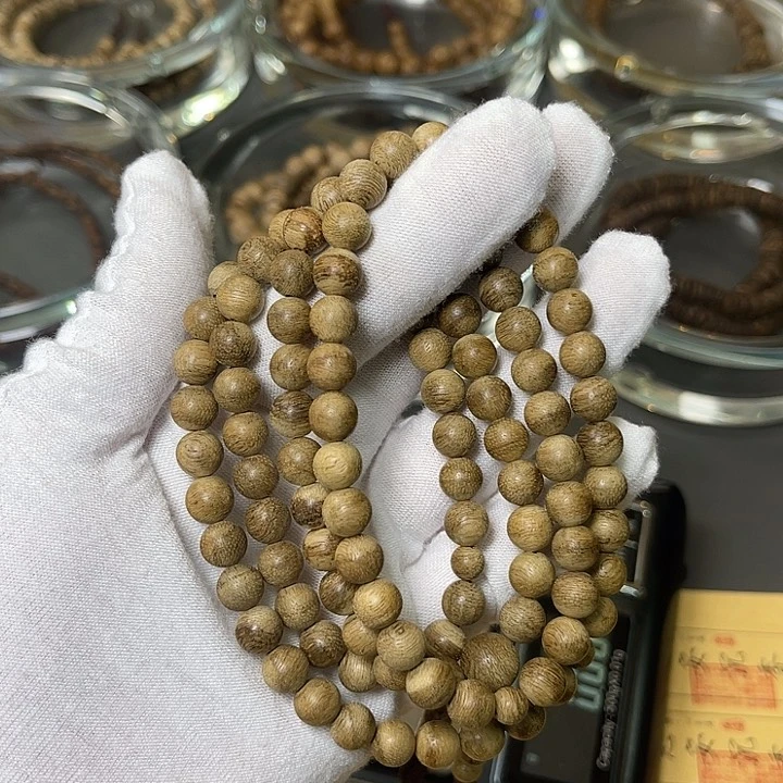 手串沉香菩萨棋7mm多14克➕古董老料