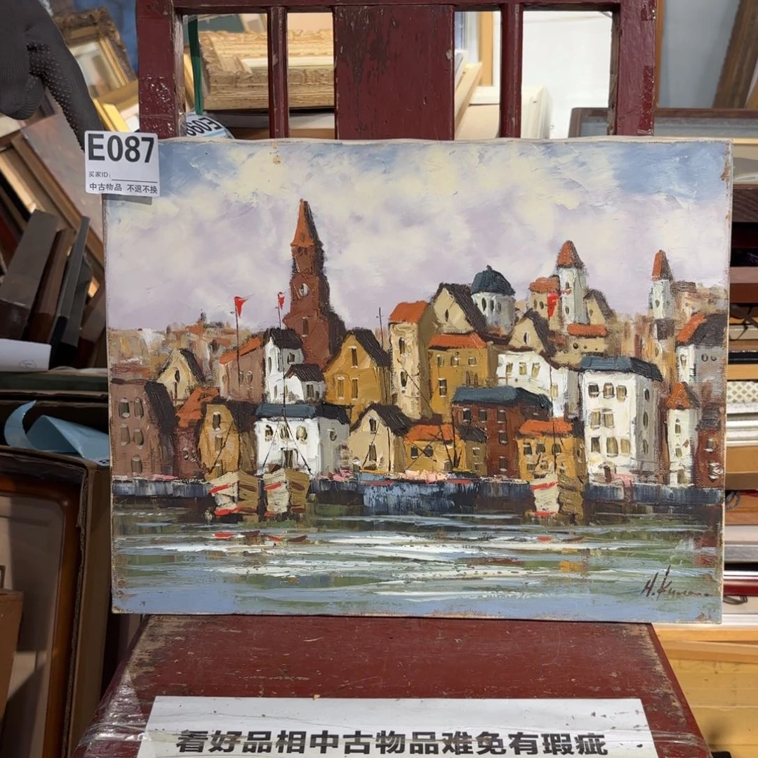 版画清**来框画手绘作品E087