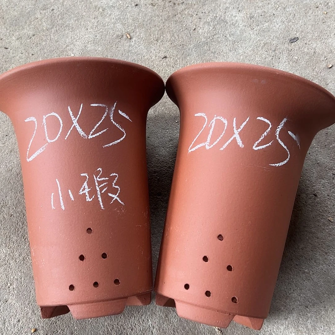 紫砂花盆宜兴紫砂花盆2只