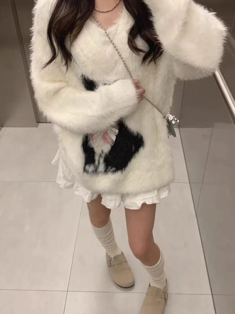 慵懒风仿水貂毛毛衣秋冬套头毛衣