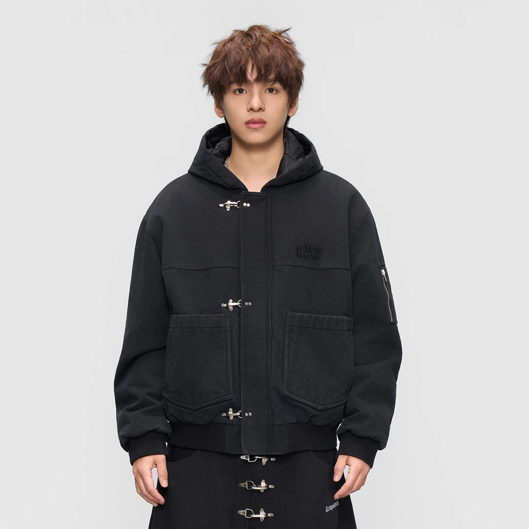 AFGK25FW金属复古大扣工装棉服男女防寒保暖加棉加厚休闲宽松外套