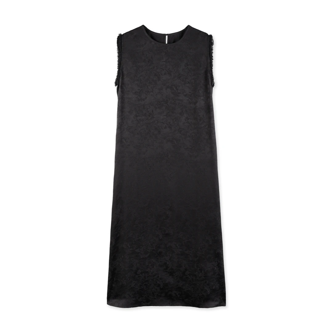 羽毛冠乐绉连衣裙MH-L578