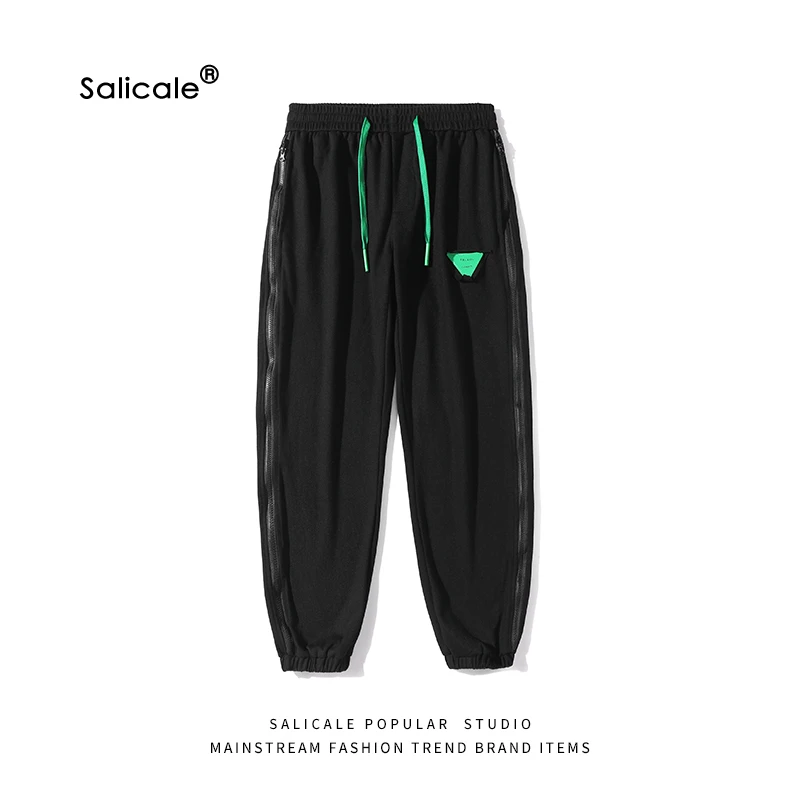 2025春季新款男士休闲裤情侣大码宽松束脚卫裤百搭抽绳九分长裤子