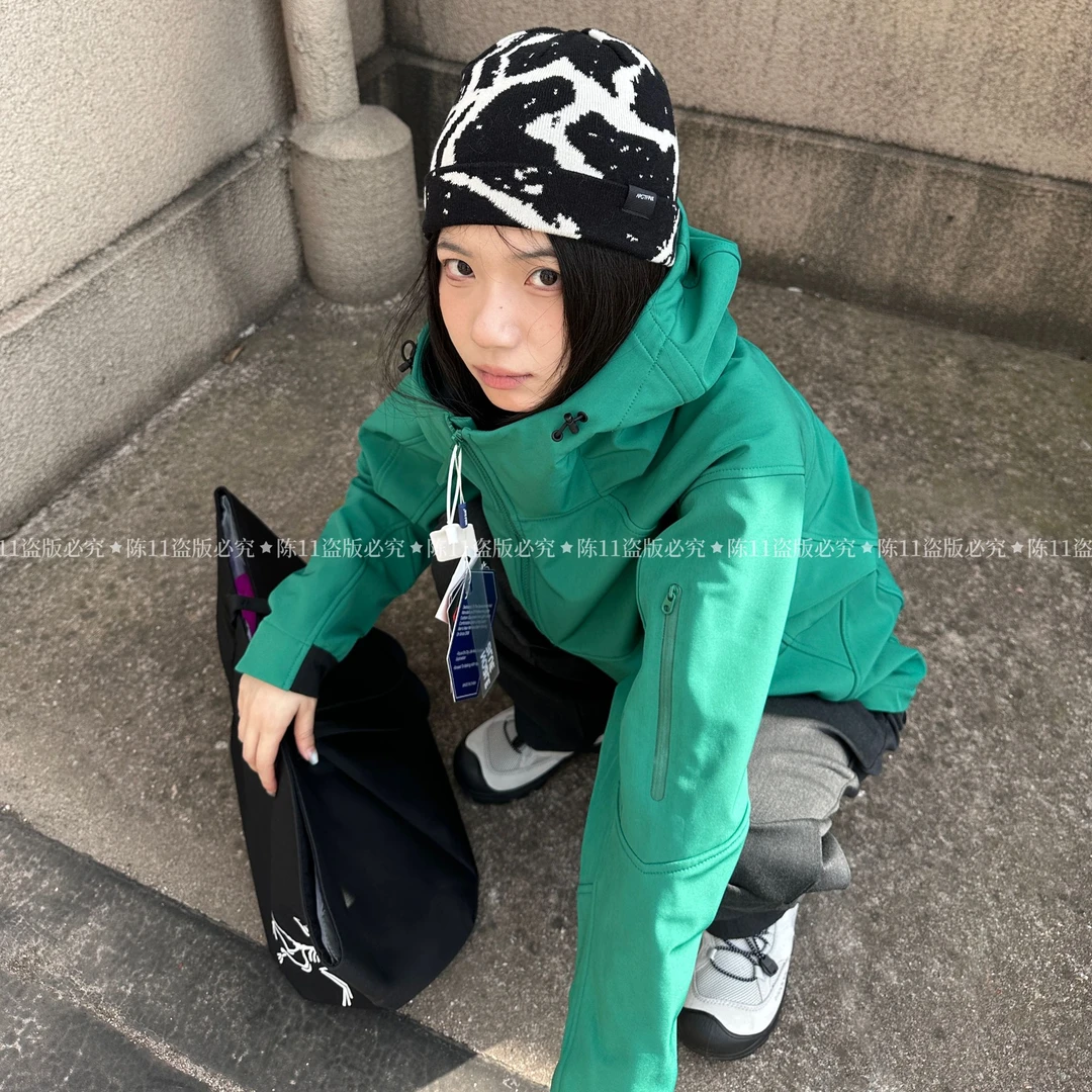 MIN SAN JIN设计感时尚软壳户外运动休闲冲锋衣HQ-23178SS