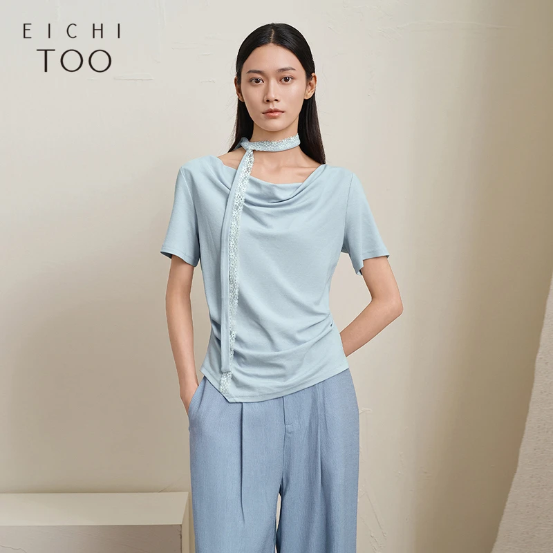 耐磨短袖T恤休闲风吸汗简约系带薄款常规