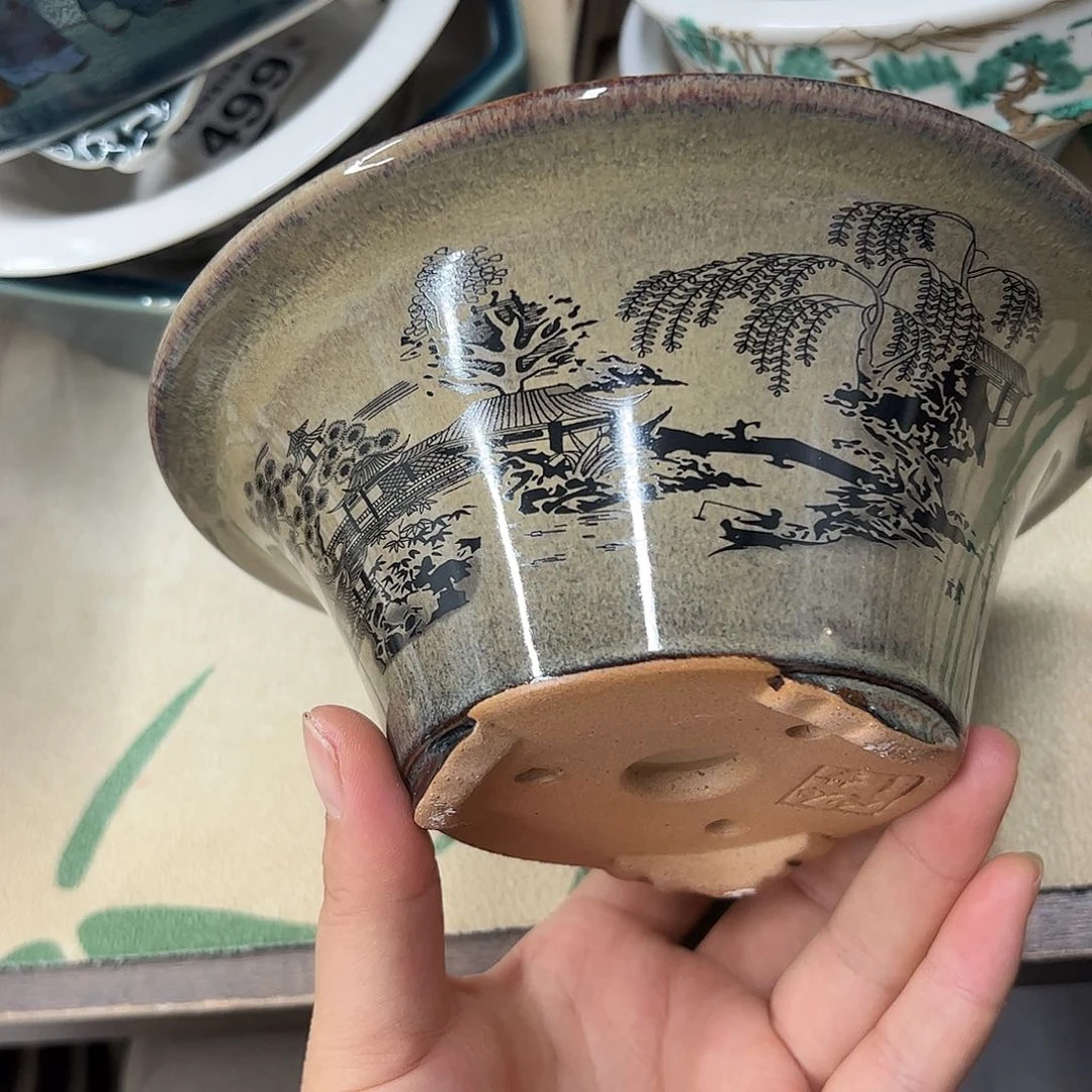 紫砂花盆536号瑕疵17/7cm